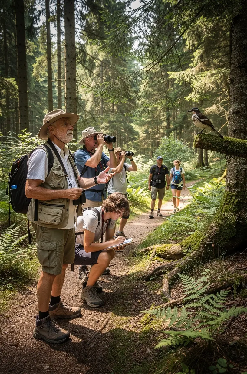 Person walking in a scenic nature trail.