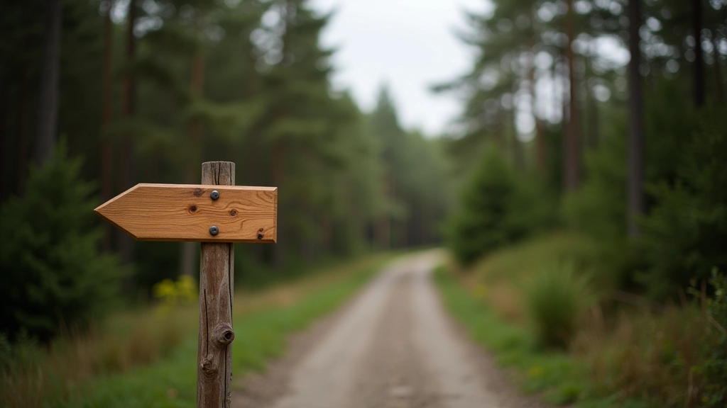 Greenway cycling path with directional signs and forest surroundings in South Bohemia