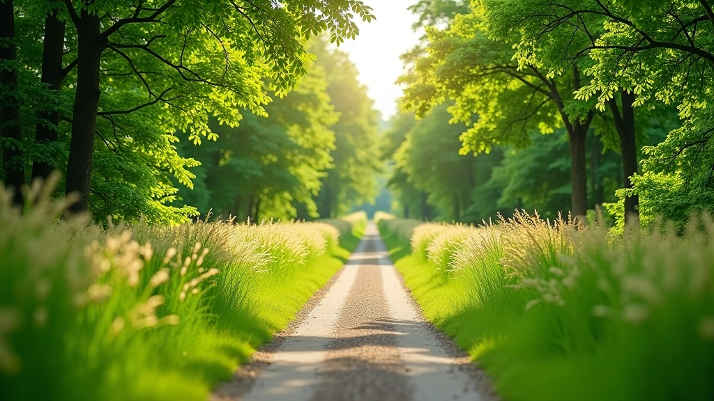 Greenway trail path through natural landscape in South Bohemia